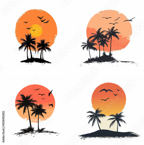 sunset beachside palm trees clipart of beach scene red sunset beach sunset beach California sunset