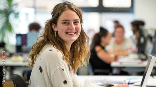 Young Entrepreneur at Modern Office Workspace