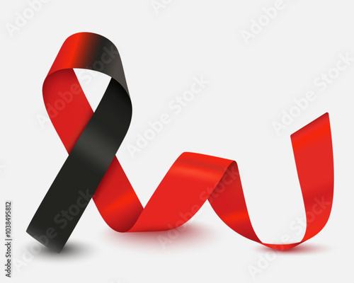 A poster dedicated to sepsis Awareness Month. Systemic inflammatory reaction syndrome (SIRS). A poster made in the form of a flat hand-drawn drawing with a black and red ribbon.