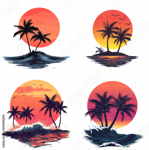 sunset beachside palm trees clipart of beach scene red sunset beach sunset beach California sunset