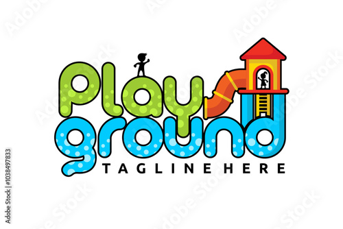 Lettering Playground logo, playground lettering concept