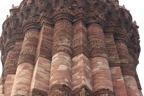 Closeup of Qutb Minar in Delhi, India 
