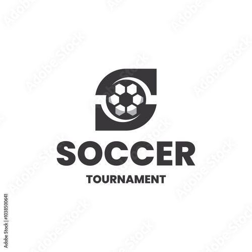 soccer s letter logo vector