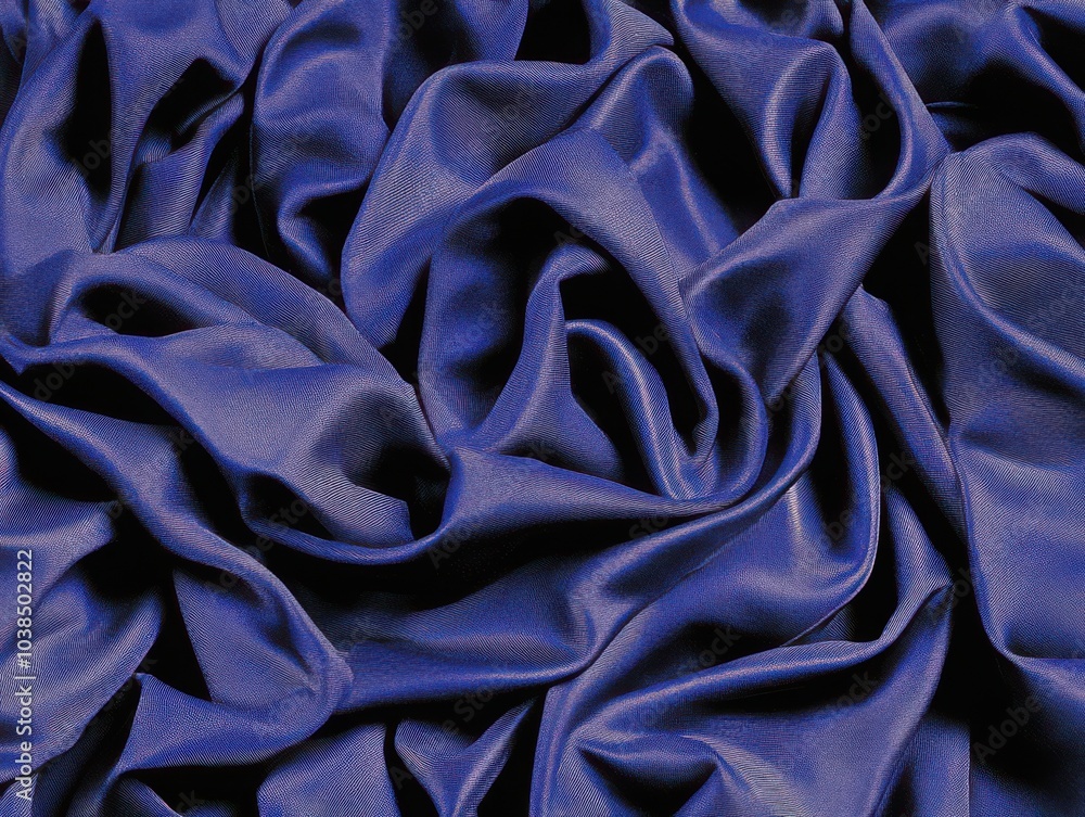 Obraz premium Soft Flowing Blue Fabric with Smooth Texture