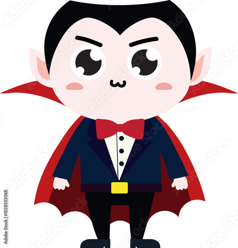 cute dracula cartoon halloween, vampire