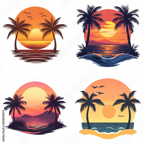 sunset beachside palm trees clipart of beach scene red sunset beach sunset beach California sunset