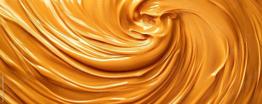 Rich, creamy peanut butter swirl on a white background, perfect for culinary and texture themes. Rich, creamy peanut butter swirl on a white background, perfect for culinary and texture themes.