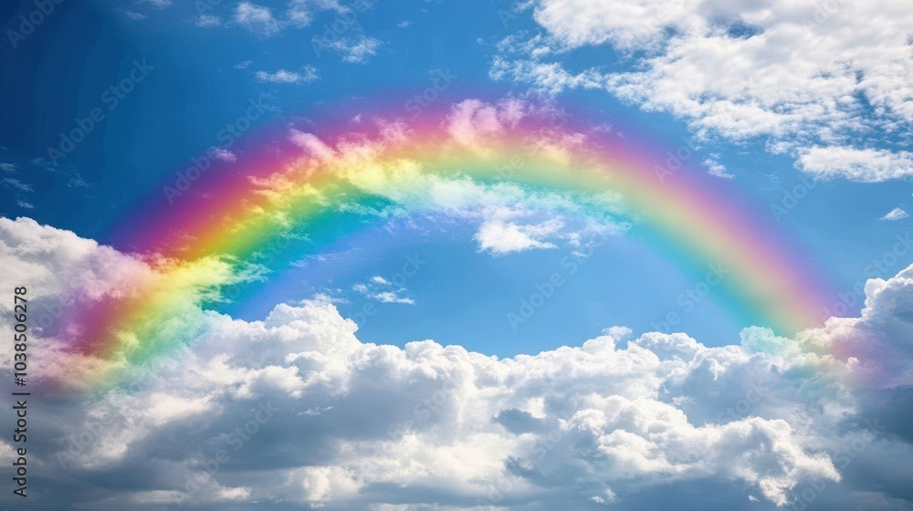 Vibrant rainbow in the sky Vibrant rainbow in the sky