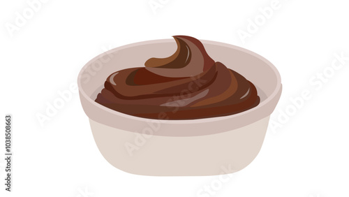 A cup of chocolate pudding. chocolate pudding in bowl 