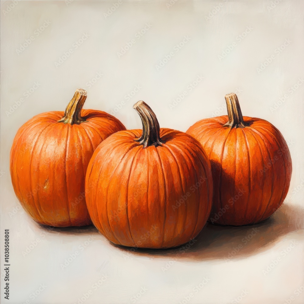 Obraz premium Vibrant orange pumpkins