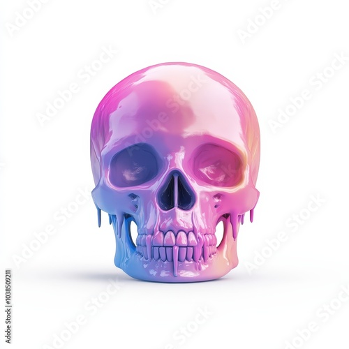 Colorful skull illustration