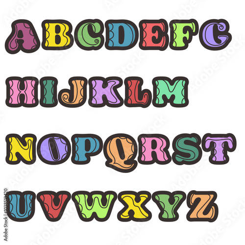 Alphabet bunt spitze elegant