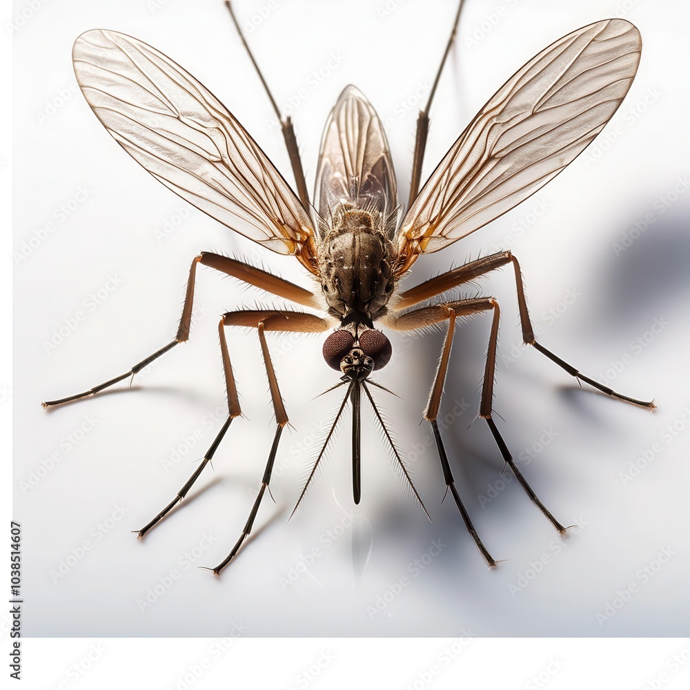 mosquito on isolated white background mosquito on isolated white background