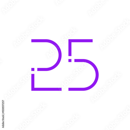 25 years creative logo vector eps