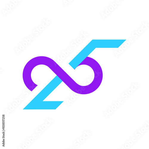 25 years creative logo vector eps