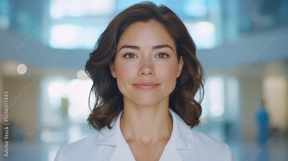 confident professional woman in white coat confident professional woman in white coat