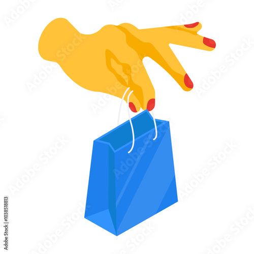 Creative design icon of shopping bag

