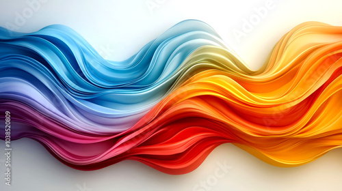 Abstract colorful wavy lines background.