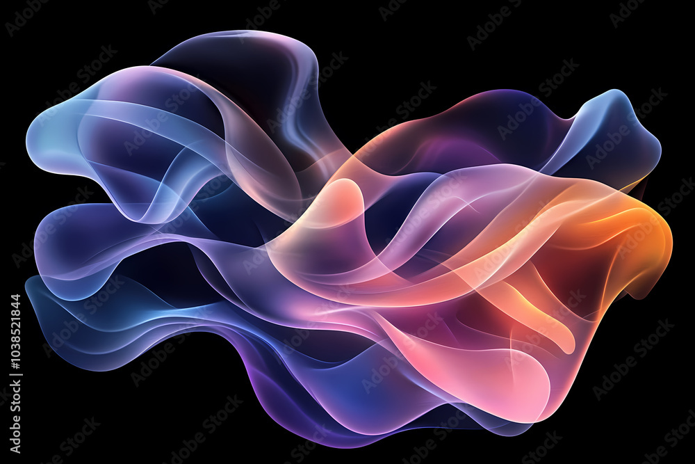 An abstract vector illustration featuring fluid, dynamic forms An abstract vector illustration featuring fluid, dynamic forms