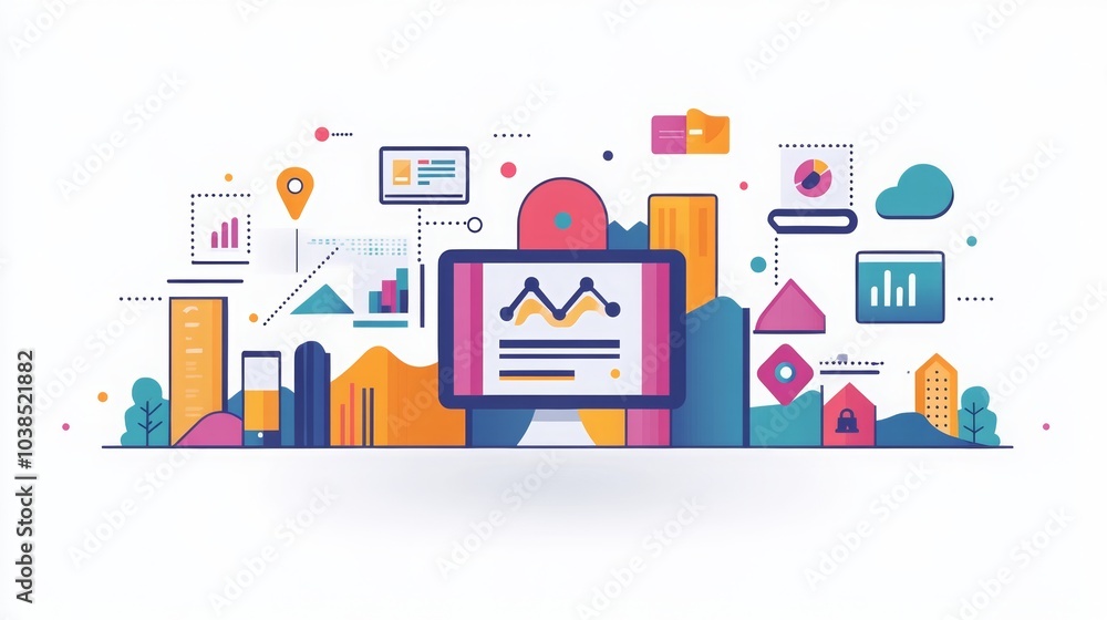 Clean and Simple Business Concept Illustration Clean and Simple Business Concept Illustration