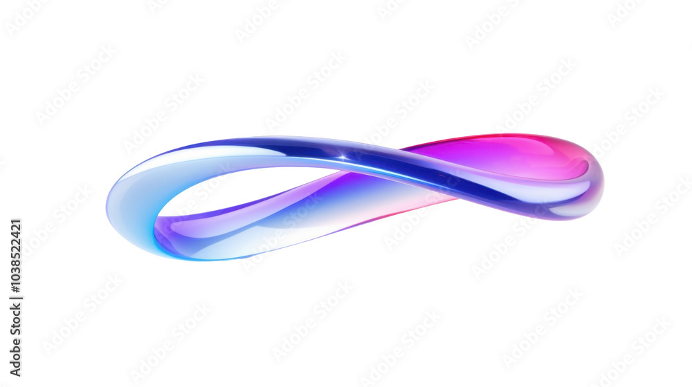 A sleek, modern infinity symbol with a gradient of blue and pink colors. A sleek, modern infinity symbol with a gradient of blue and pink colors.