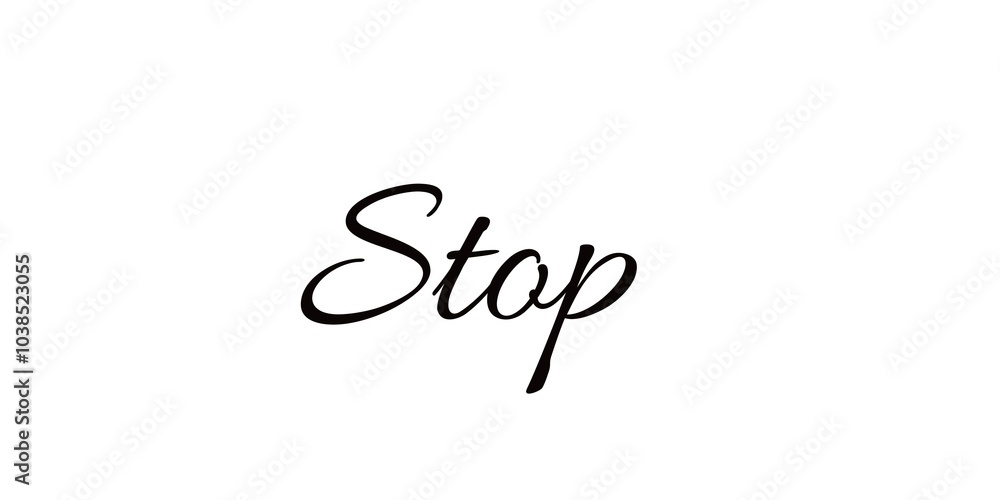Stop word text isolated on white background. Stop word text isolated on white background.