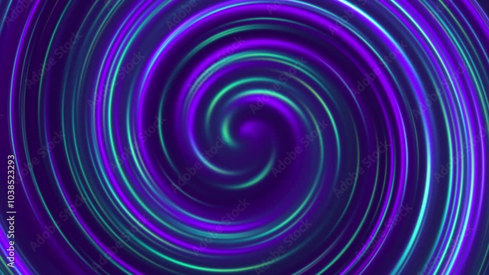 Abstract ultraviolet background with swirling spiral flow. Concentric spin motion of glowing light green, deep purple, violet curves. Flowing vortex. Laser rays wave. Digital technology, cyber space Abstract ultraviolet background with swirling spiral flow. Concentric spin motion of glowing light green, deep purple, violet curves. Flowing vortex. Laser rays wave. Digital technology, cyber space