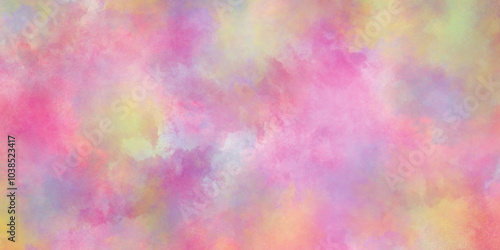 Abstract bright and shinny lovely soft color watercolor background, Colorful and bright watercolor background texture with watercolor splashes, Abstract hand drawn watercolor drawing on a paper.