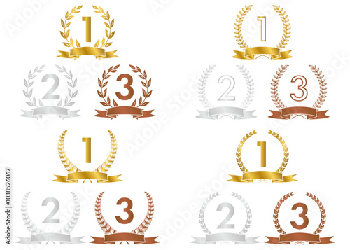 ランキング、月桂樹、ローレルのアイコンセット03