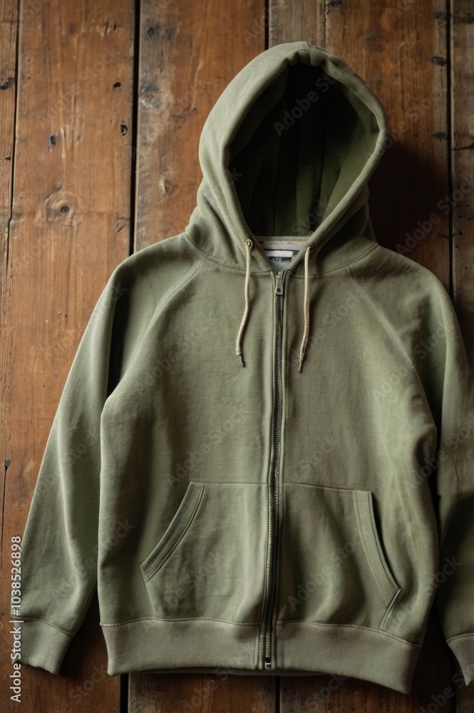 photograph of a lone hoodie lying casually on a worn, wooden floor or a distressed concrete surface, with a shallow depth of field, capturing the soft, woven texture of the fabric photograph of a lone hoodie lying casually on a worn, wooden floor or a distressed concrete surface, with a shallow depth of field, capturing the soft, woven texture of the fabric