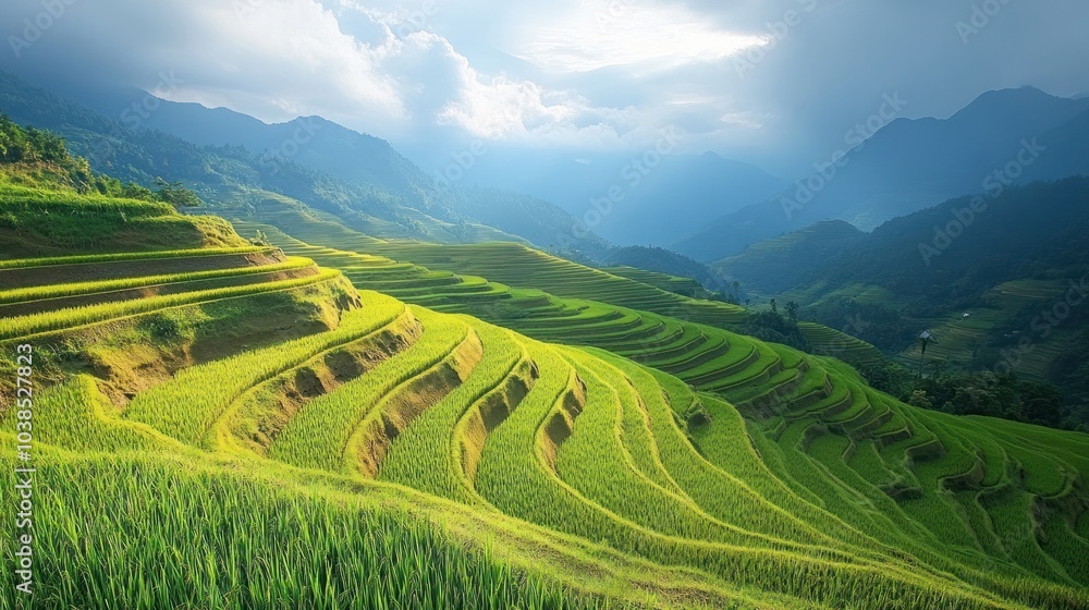 Fototapeta premium Rice Terraces in the Mountains