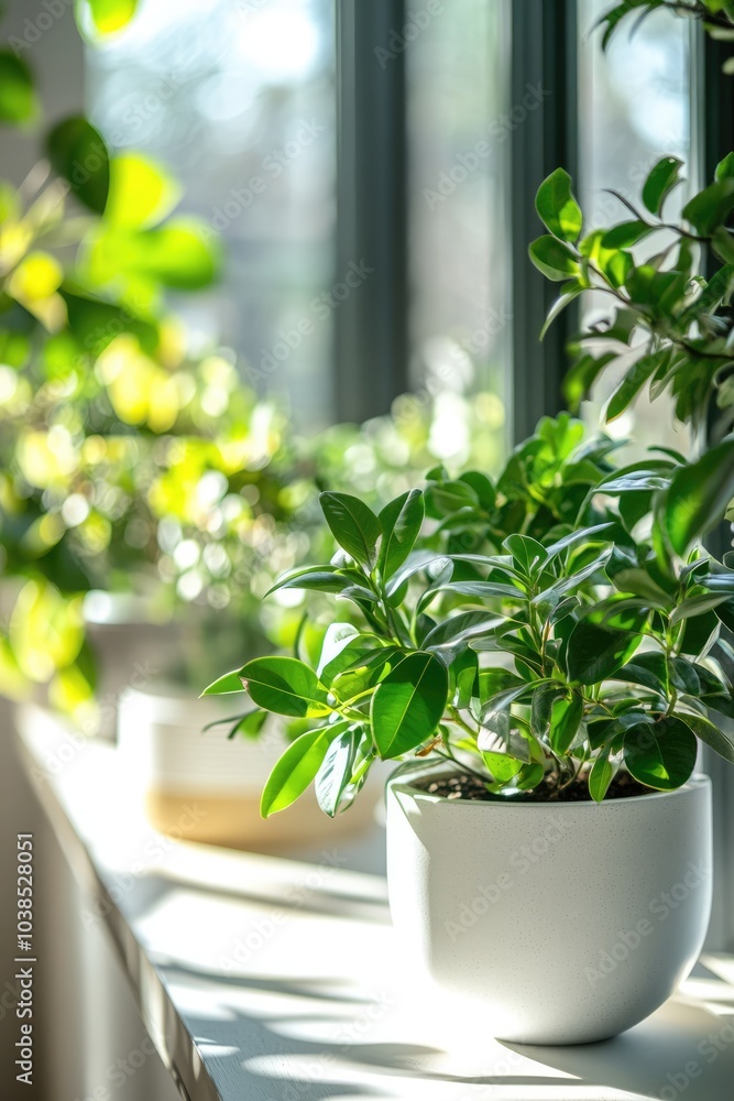Plants in a Stylish Modern Interior Design Plants in a Stylish Modern Interior Design