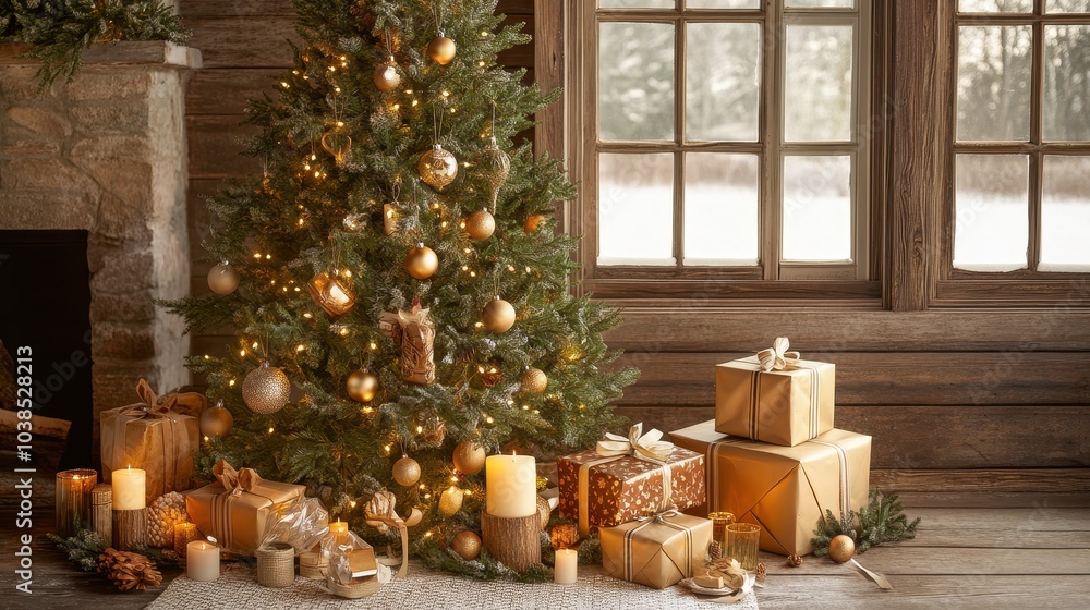 Eco-Friendly Holiday Display with Warm Atmosphere Eco-Friendly Holiday Display with Warm Atmosphere