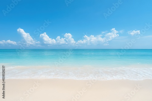 Wallpaper Mural Serene tropical beach scene with turquoise waters and white sand Torontodigital.ca