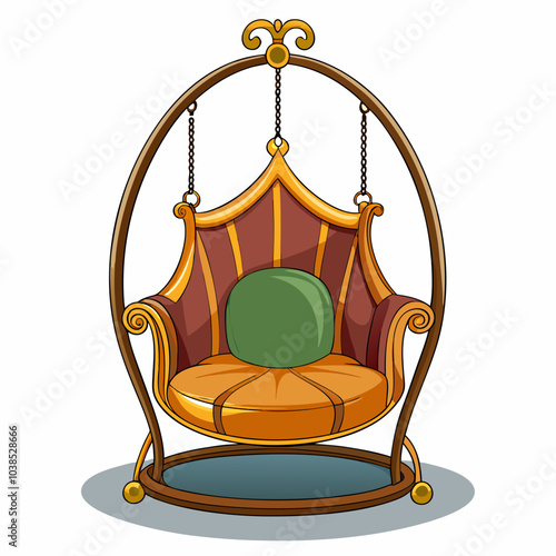 realistic luxurious swing chair 