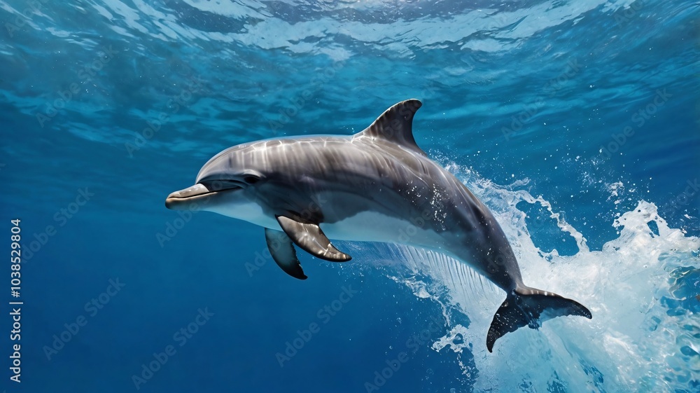 Fototapeta premium Dolphin Banner Template