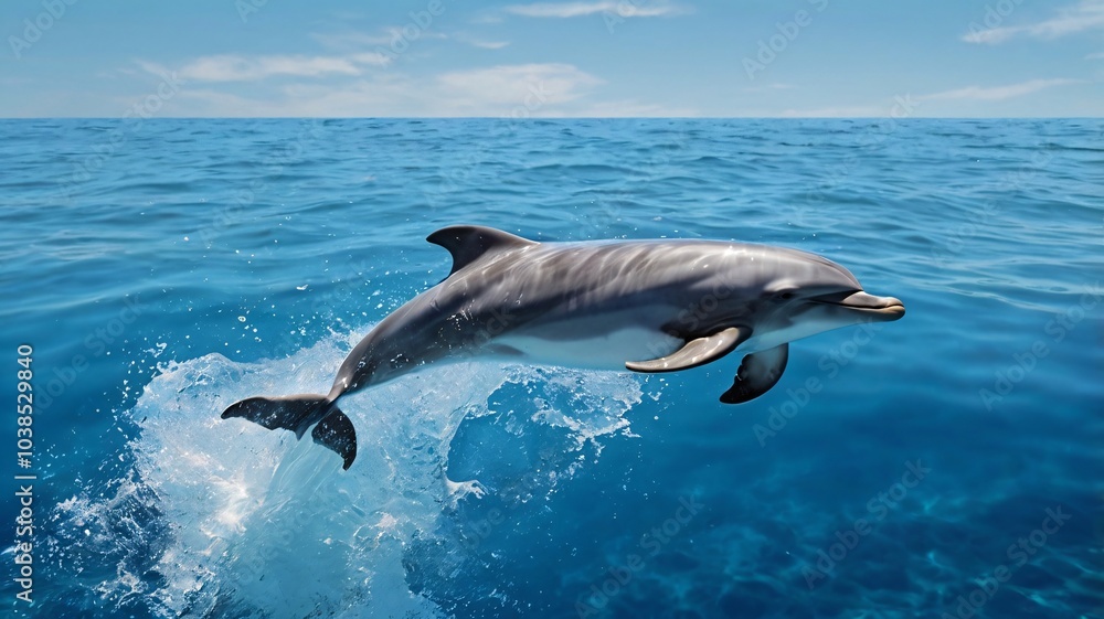 Fototapeta premium Dolphin Banner Template