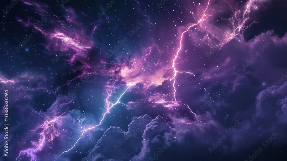 Lightning Storm in the Night Sky Lightning Storm in the Night Sky