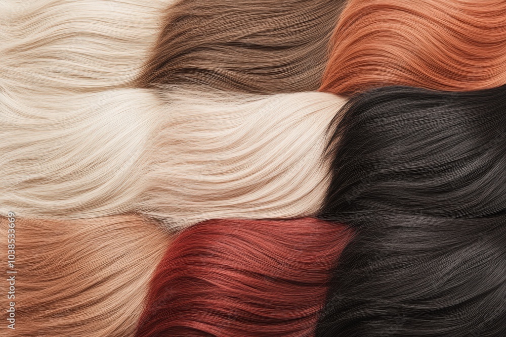 Fototapeta premium Colorful hair strands