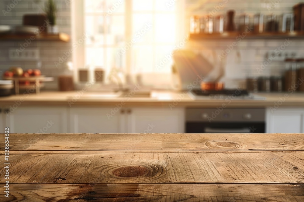 A modern rustic wooden table plate takes center stage, with a cozy, nature inspired kitchen illuminated by warm pendant lights in the kitchen background. A modern rustic wooden table plate takes center stage, with a cozy, nature inspired kitchen illuminated by warm pendant lights in the kitchen background.