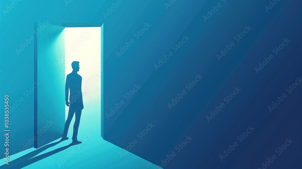 Man Standing at a Doorway Man Standing at a Doorway