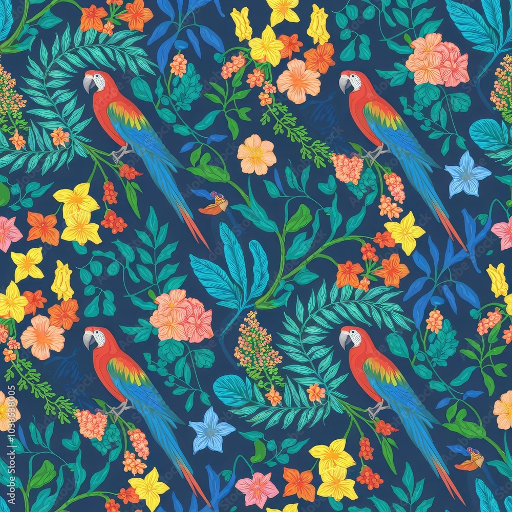 seamless pattern with birds seamless pattern with birds
