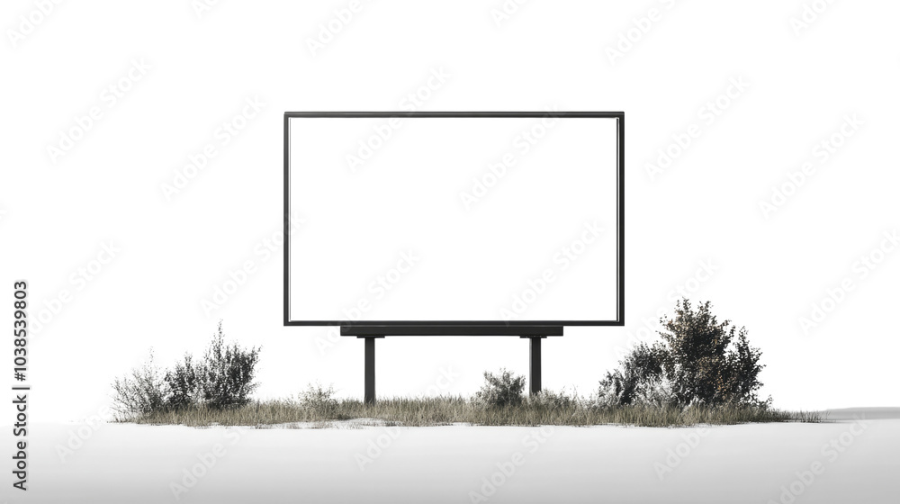 Obraz premium A blank LCD screen on a wall, resembling an empty billboard ready for advertising
