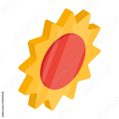 Modern design icon of sun

