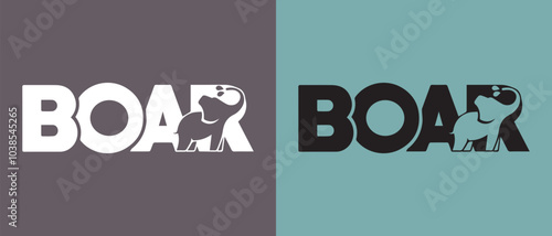 Modern Monogram Designs for Stylish Personal Branding with an Elephant