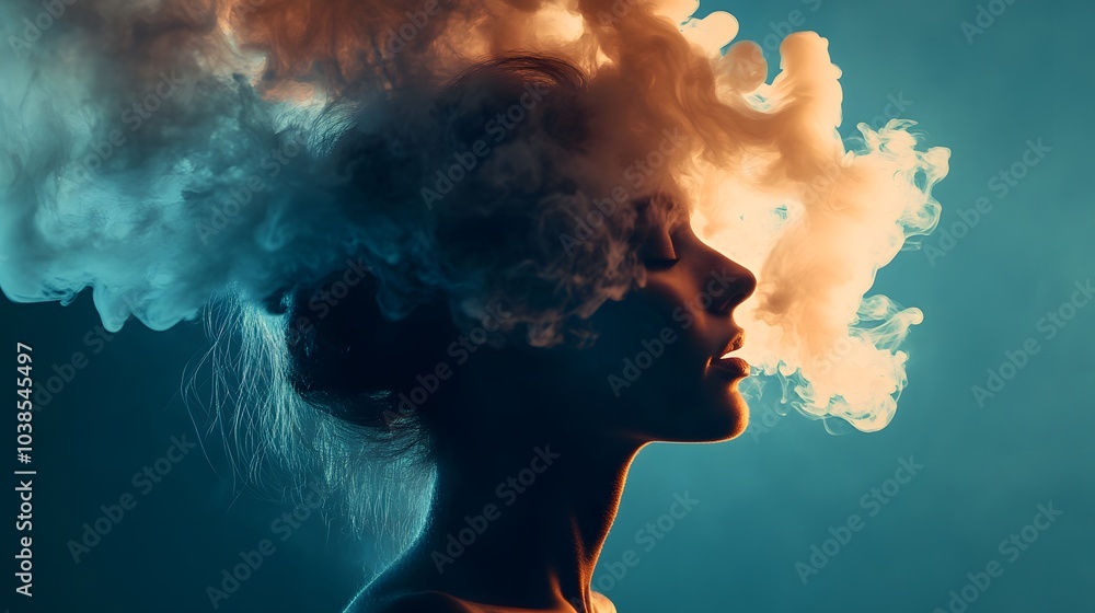 Woman Surrounded by Smoke Woman Surrounded by Smoke