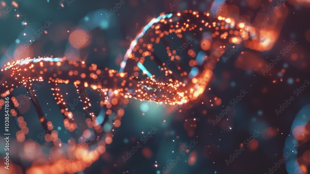 Glowing DNA Double Helix Glowing DNA Double Helix