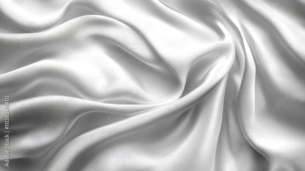 Smooth, elegant white fabric with soft, flowing curves. Smooth, elegant white fabric with soft, flowing curves.