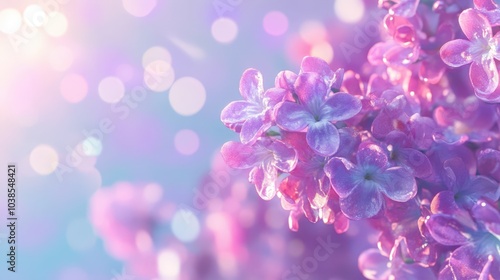 Vibrant purple flowers with soft focus background
