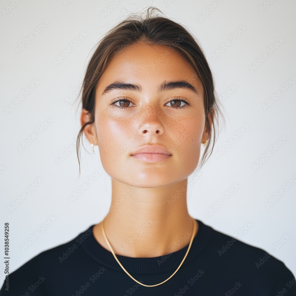 portrait of a young woman with natural makeup portrait of a young woman with natural makeup